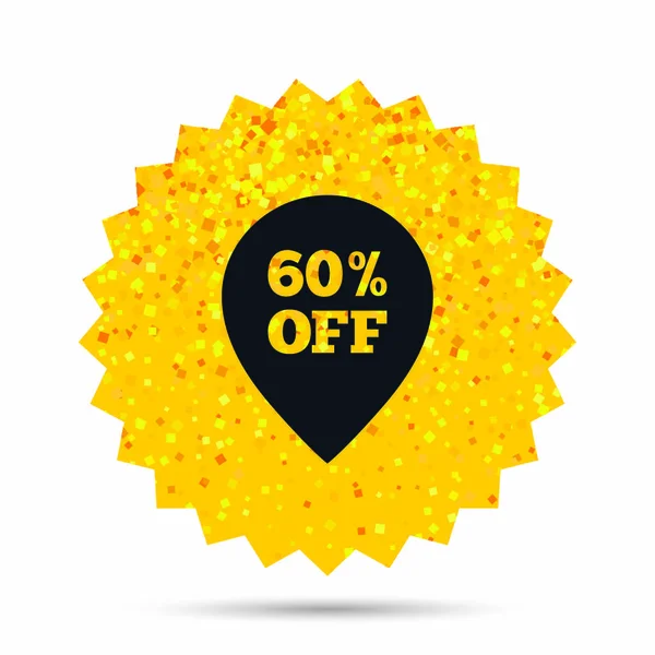 60 percent sale icon — Stock Vector