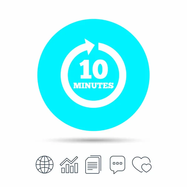 Cada 10 minutos icono — Vector de stock