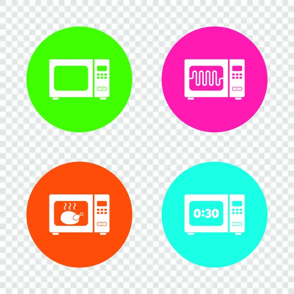 Magnetron oven pictogrammen — Stockvector