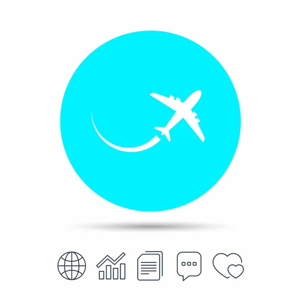 Веб-иконка самолета — стоковый вектор