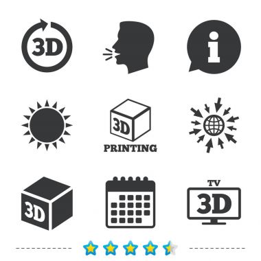 3D teknoloji simgeleri 