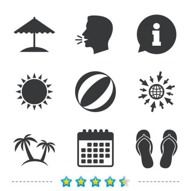 Beach Tatil simgeler 