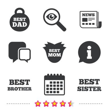 En iyi anne ve baba simgeler