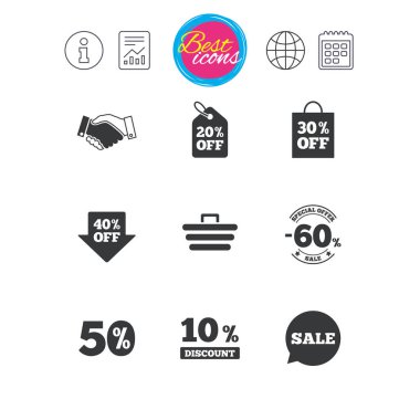 Satış iskontoları simgesi. 