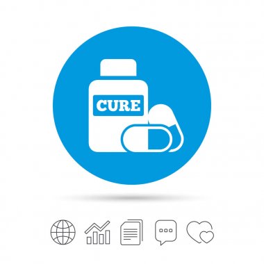 Tıbbi ilaç şişe işareti simgesi 