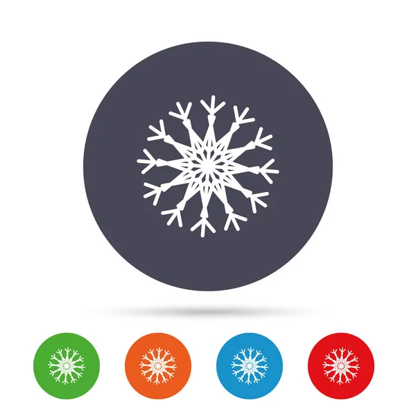 Snowflake ícone de sinal artístico — Vetor de Stock