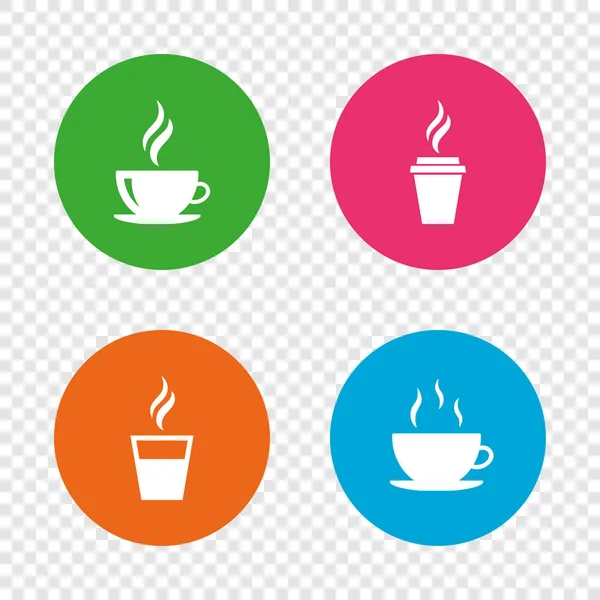 Иконки чашки кофе . — стоковый вектор