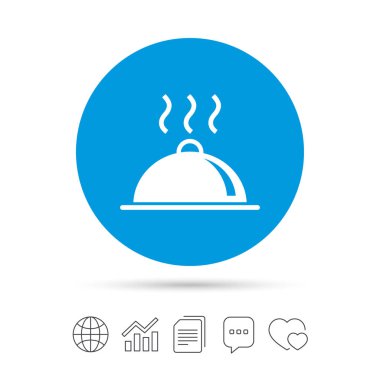 Yemek tabağı hizmet işareti simgesi