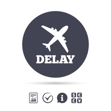 Gecikmeli uçuş simgesi.