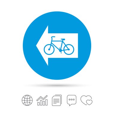 Bisiklet yol iz işareti simgesi.