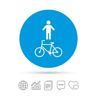 Bisiklet ve yaya yolu simgesi