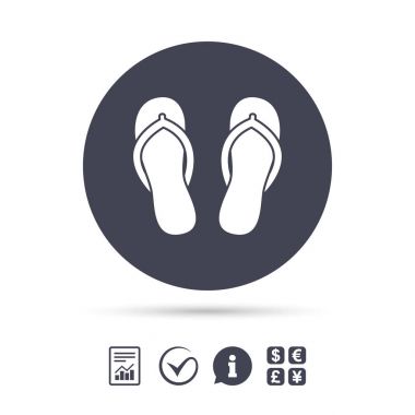 Flip-flops sign icon. 