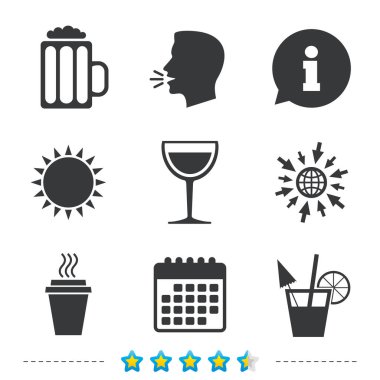 kahve fincanı, bardak bira simgeler.