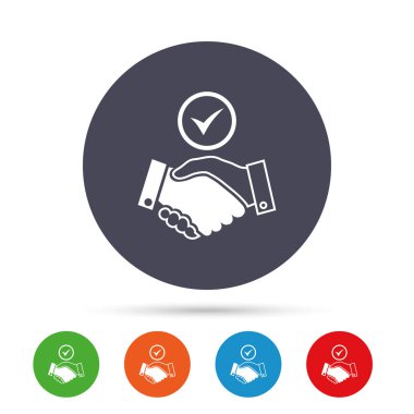 Kene el sıkışma işareti Icons set