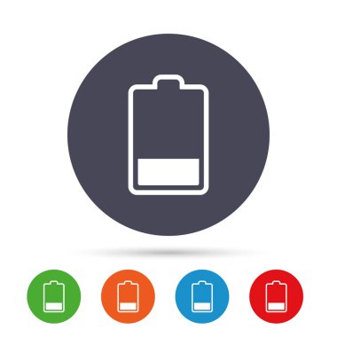 Pil düşük düzey işareti Icons set