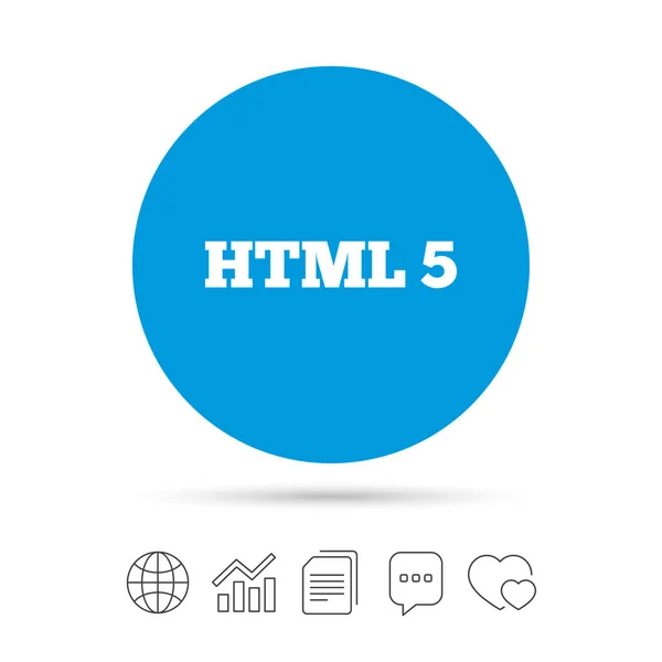 Ícone HTML 5 . — Vetor de Stock