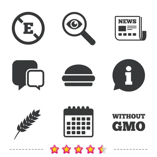 Iconos de aditivos alimentarios — Vector de stock