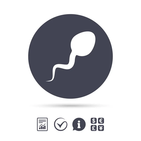 Sperma teken pictogram — Stockvector