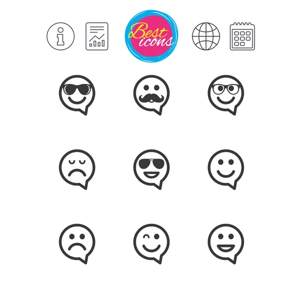Ensemble d'icônes de sourire — Image vectorielle