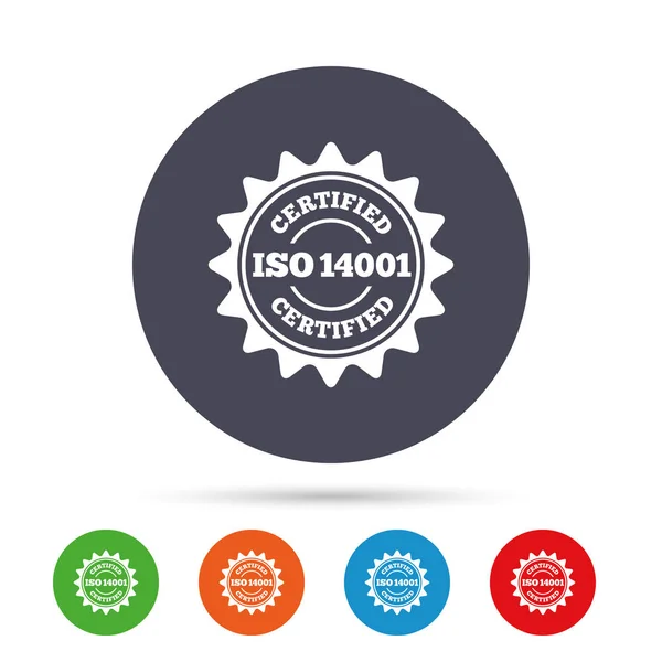 ISO 14001-certifierade tecken — Stock vektor