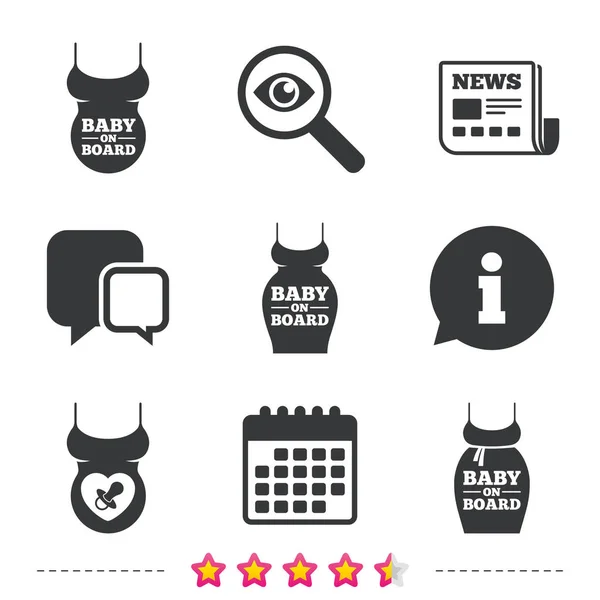 Baby on board icons