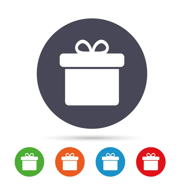 Gift box znak zestaw ikon — Wektor stockowy