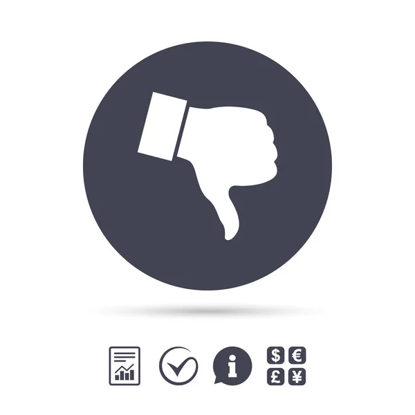 Dislike sign icon — Stock Vector