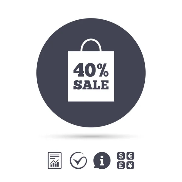 40 percent sale bag tag — Stock Vector