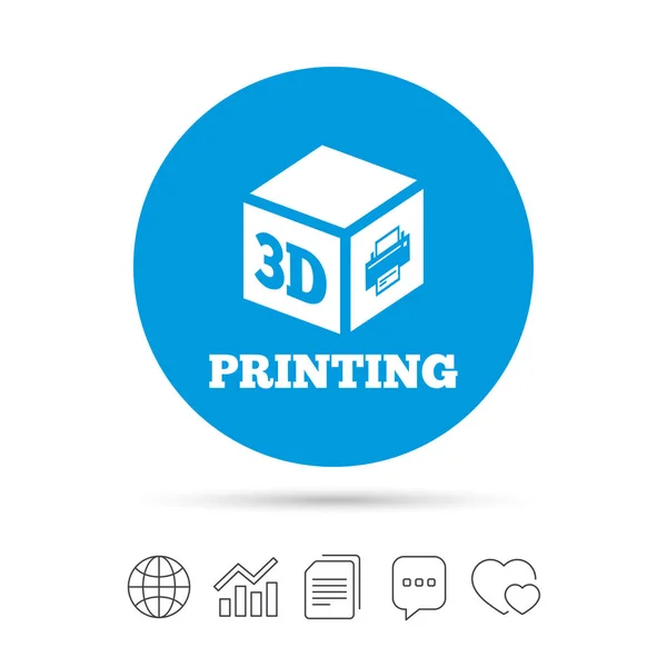 3D Print icon. — Stock Vector