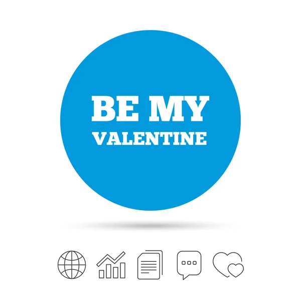 Be my Valentine sign icon. — Stock Vector