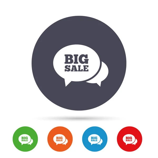 Chat Big sale sign icons — Stock Vector