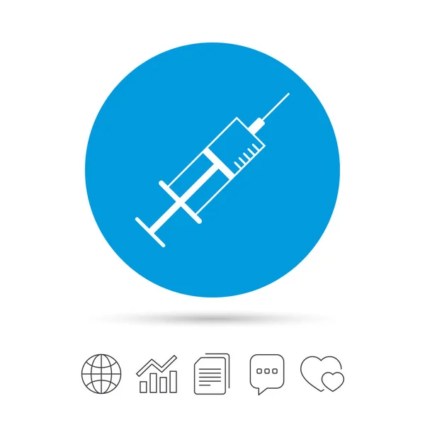 Spuit teken pictogram. — Stockvector