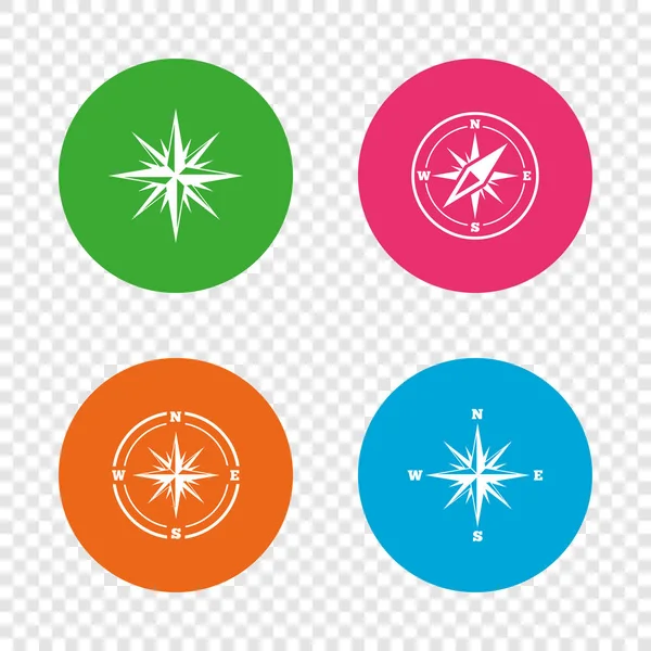 Windrose navigation icons. — Stock Vector