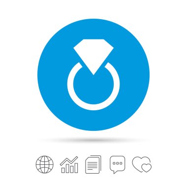 Elmas simgesi ile halka.