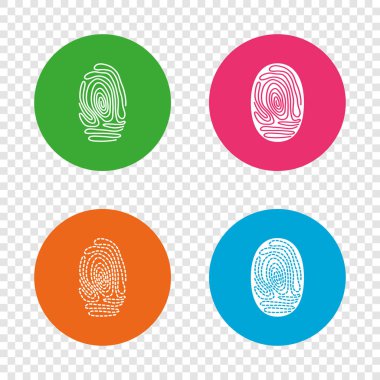 parmak izi Icons set