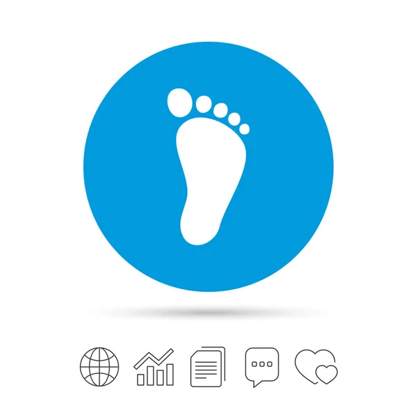 Child footprint sign icon. — Stock Vector