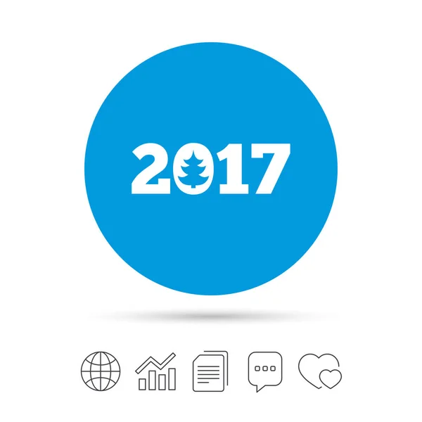 新年あけましておめでとうございます 2017 記号アイコン — ストックベクタ