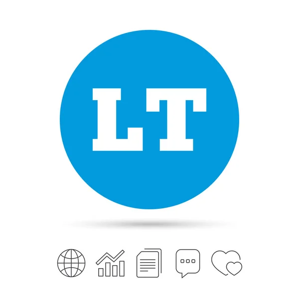 Litevský jazykový znak ikona — Stockový vektor