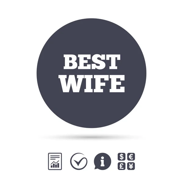 Best wife sign icon. — Stock Vector