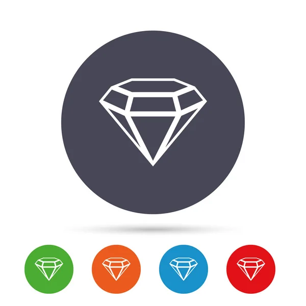 Signo de diamante iconos — Vector de stock