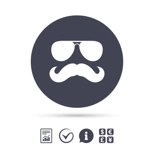 Hipster platte pictogram — Stockvector