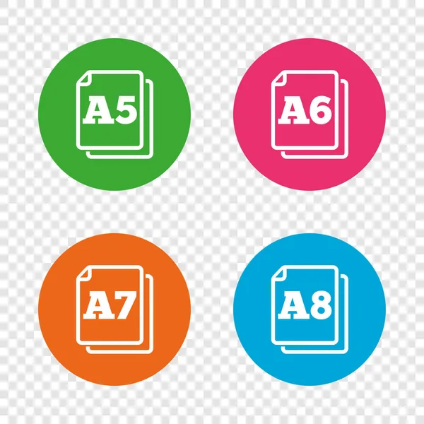 Paper size standard icons. — Stock Vector