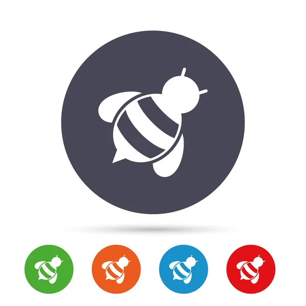 Zestaw ikon płaskie Bee — Wektor stockowy