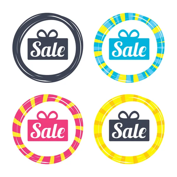 Sale gift sign icons — Stock Vector