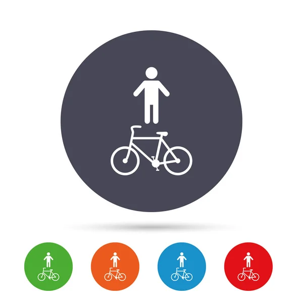 Ikony szlak dla pieszych i rowerów — Wektor stockowy