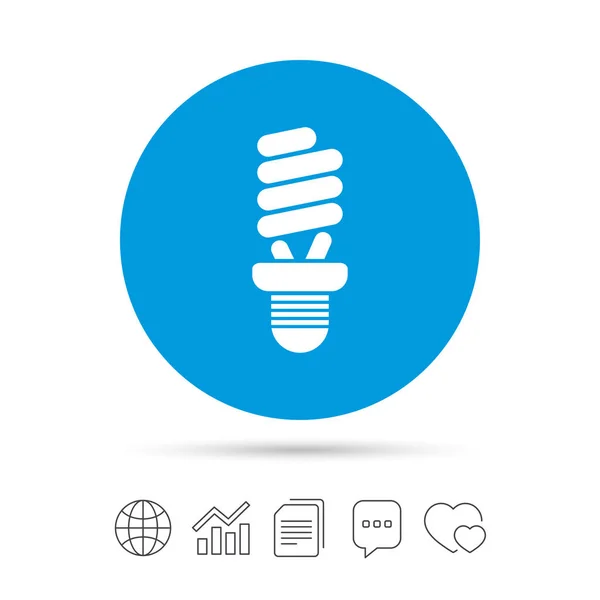 Icônes ampoule fluorescente — Image vectorielle