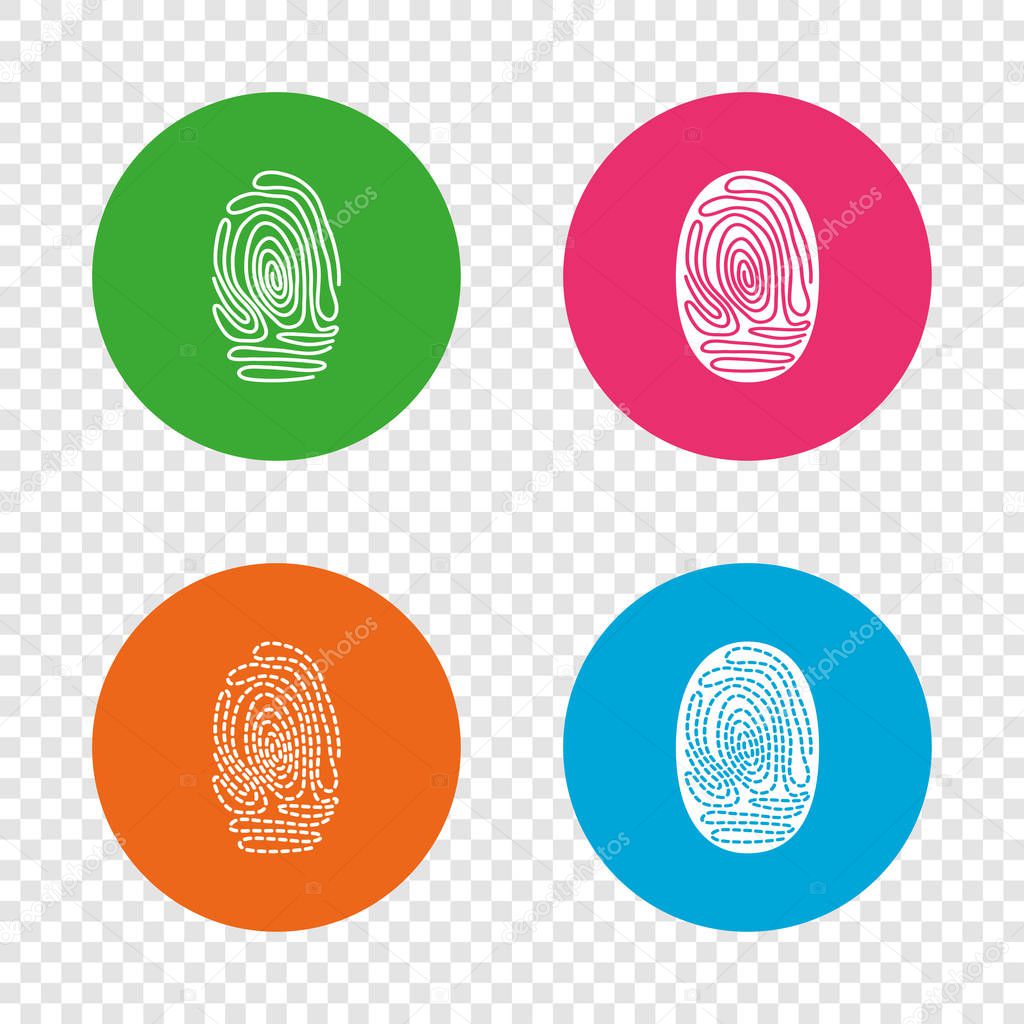 Fingerprint icons set