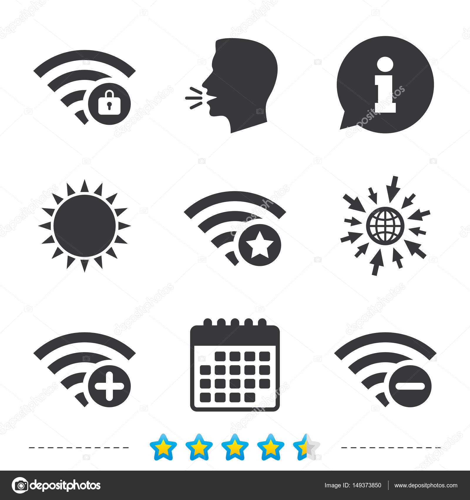 Wireless mobile network symbols Stock Vector Image by ©Blankstock