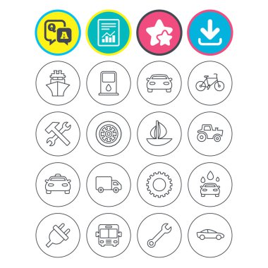 Rapor, download ve yıldız işaretleri