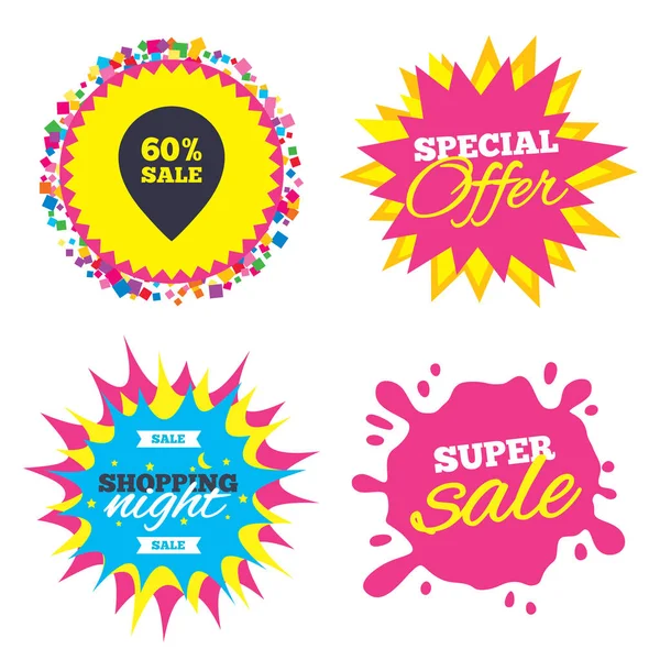 Sale shopping banners — Stock Vector